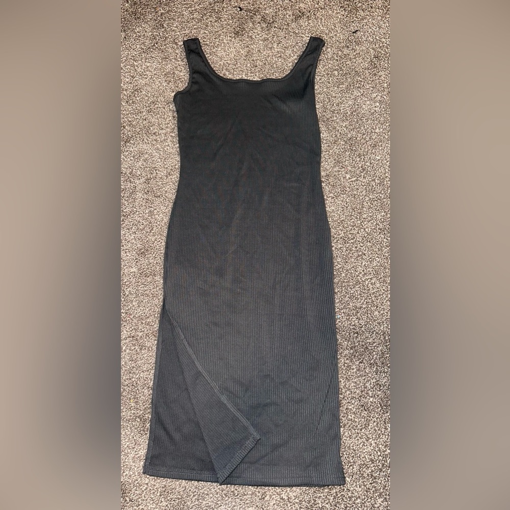 Shein grey slightly slimmed dress with side slit